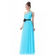 A-Line One-Shoulder Long Blue Chiffon Bridesmaid Dresses/Evening Dresses BD010300 A-Line One-Shoulder Long Blue Chiffon Bridesmaid Dresses/Evening Dresses BD010300