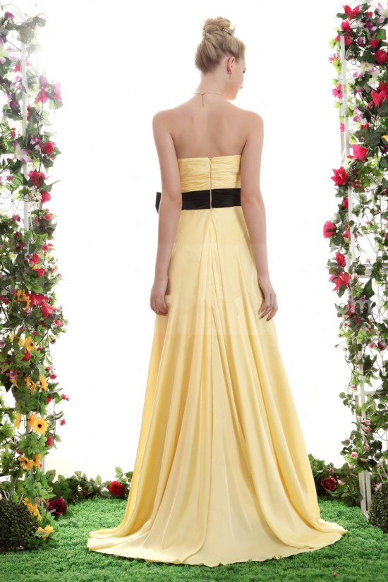 A-Line Long Yellow Chiffon Bridesmaid Dresses/Wedding Party Dresses BD010303 A-Line Long Yellow Chiffon Bridesmaid Dresses/Wedding Party Dresses BD010303