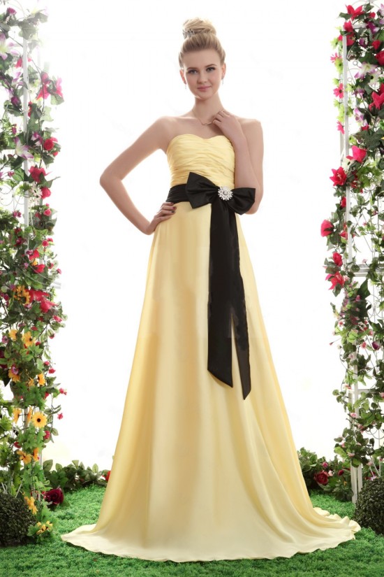 A-Line Long Yellow Chiffon Bridesmaid Dresses/Wedding Party Dresses BD010303 A-Line Long Yellow Chiffon Bridesmaid Dresses/Wedding Party Dresses BD010303