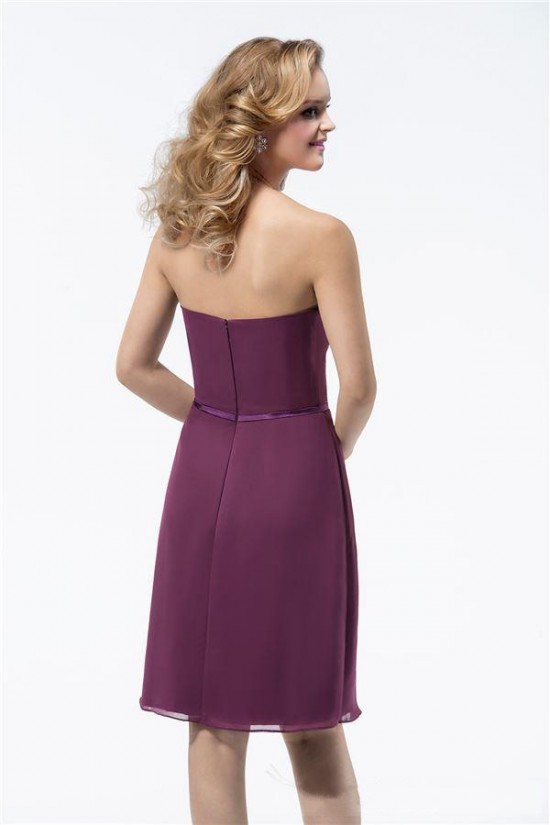 A-Line Strapless Short Chiffon Bridesmaid Dresses/Wedding Party Dresses BD010314 A-Line Strapless Short Chiffon Bridesmaid Dresses/Wedding Party Dresses BD010314