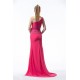Sheath One-Shoulder Hot Pink Beaded Long Chiffon Bridesmaid Dresses/Evening Dresses BD010315 Sheath One-Shoulder Hot Pink Beaded Long Chiffon Bridesmaid Dresses/Evening Dresses BD010315