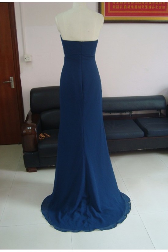 A-Line Removable One-Shoulder Long Blue Chiffon Bridesmaid Dresses/Wedding Party Dresses BD010326 A-Line Removable One-Shoulder Long Blue Chiffon Bridesmaid Dresses/Wedding Party Dresses BD010326