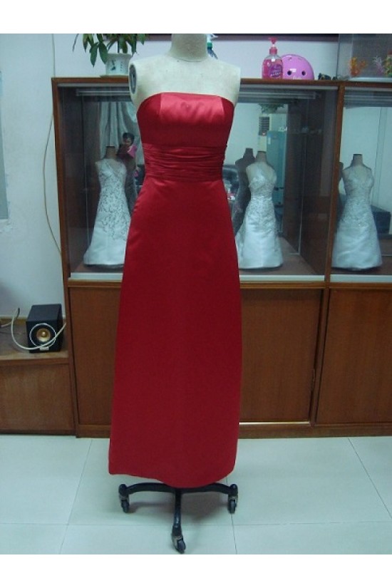 A-Line Strapless Long Red Bridesmaid Dresses/Wedding Party Dresses BD010327 A-Line Strapless Long Red Bridesmaid Dresses/Wedding Party Dresses BD010327
