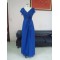Sheath/Column V-Neck Long Royal Blue Chiffon Bridesmaid Dresses/Wedding Party Dresses BD010335