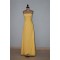 Sheath/Column Strapless Long Yellow Beaded Chiffon Bridesmaid Dresses/Wedding Party Dresses BD010336