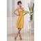 Spaghetti Strap Short Yellow Bridesmaid Dresses/Wedding Party Dresses BD010367