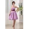 A-Line Strapless Short Purple Satin Bridesmaid Dresses/Wedding Party Dresses BD010369