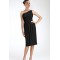 One-Shoulder Short Black Chiffon Bridesmaid Dresses/Wedding Party Dresses BD010375