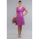A-Line Short Purple Knee-Length Bridesmaid Dresses/Wedding Party Dresses BD010405
