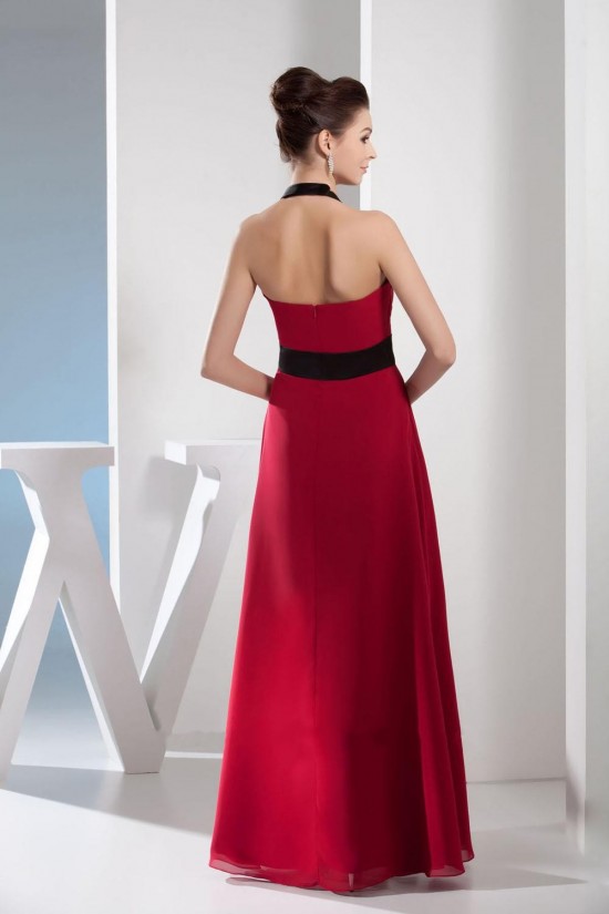 A-Line Halter Floor-Length Chiffon Bridesmaid Dresses/Wedding Party Dresses BD010408