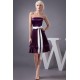 A-Line Strapless Pleated Purple Knee-Length Bridesmaid Dresses/Wedding Party Dresses BD010412