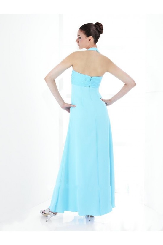 Empire Halter Long Blue Chiffon Bridesmaid Dresses/Wedding Party Dresses BD010423 Empire Halter Long Blue Chiffon Bridesmaid Dresses/Wedding Party Dresses BD010423