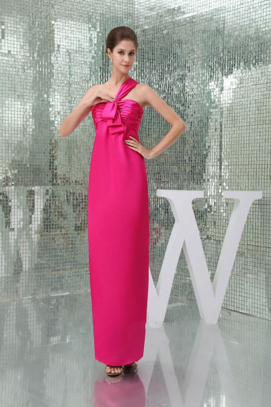 Sheath One-Shoulder Hot Pink Long Bridesmaid Dresses/Wedding Party Dresses BD010433 Sheath One-Shoulder Hot Pink Long Bridesmaid Dresses/Wedding Party Dresses BD010433