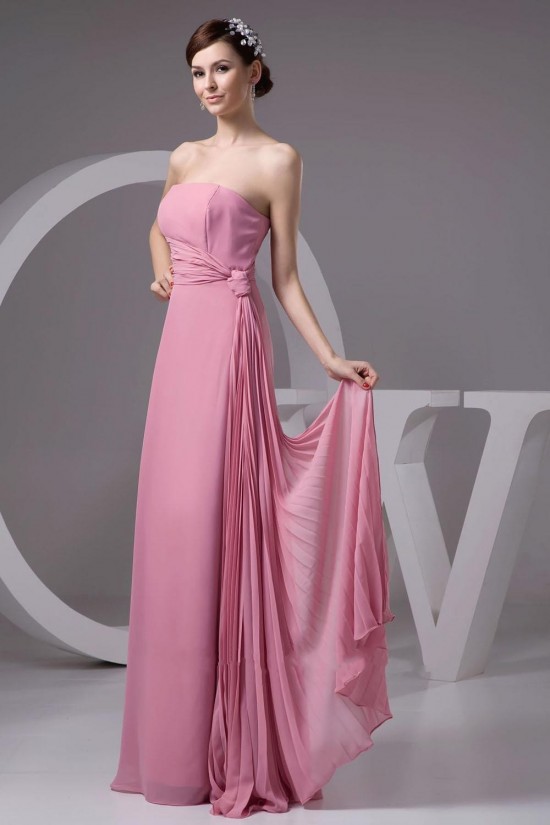 A-Line Strapless Long Chiffon Bridesmaid Dresses/Wedding Party Dresses BD010435 A-Line Strapless Long Chiffon Bridesmaid Dresses/Wedding Party Dresses BD010435