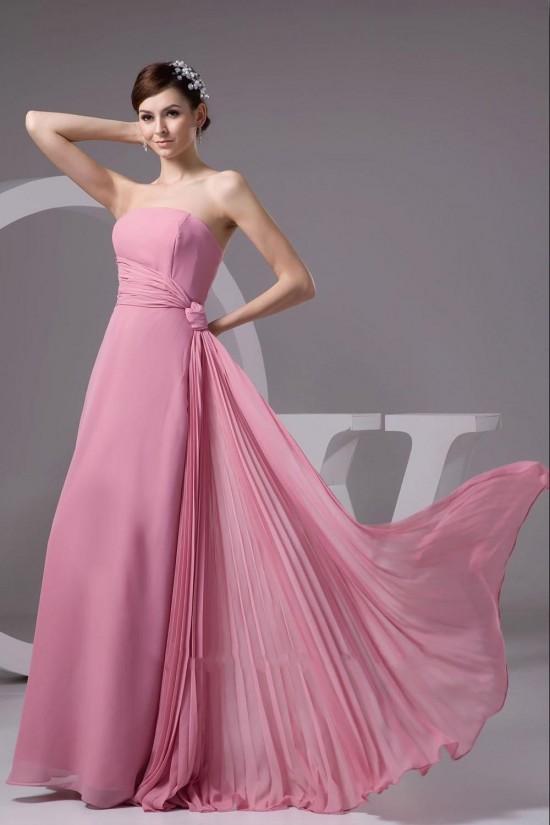 A-Line Strapless Long Chiffon Bridesmaid Dresses/Wedding Party Dresses BD010435 A-Line Strapless Long Chiffon Bridesmaid Dresses/Wedding Party Dresses BD010435