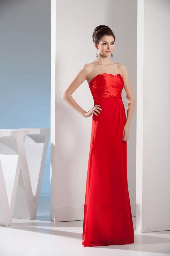 A-Line Strapless Red Floor-Length Bridesmaid Dresses/Wedding Party Dresses BD010438 A-Line Strapless Red Floor-Length Bridesmaid Dresses/Wedding Party Dresses BD010438