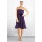 A-Line Strapless Short Purple Chiffon Bridesmaid Dresses/Wedding Party Dresses BD010439