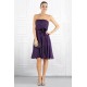 A-Line Strapless Short Purple Chiffon Bridesmaid Dresses/Wedding Party Dresses BD010439