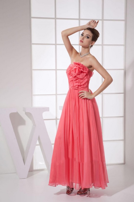 A-Line Strapless Long Chiffon Bridesmaid Dresses/Wedding Party Dresses BD010448 A-Line Strapless Long Chiffon Bridesmaid Dresses/Wedding Party Dresses BD010448