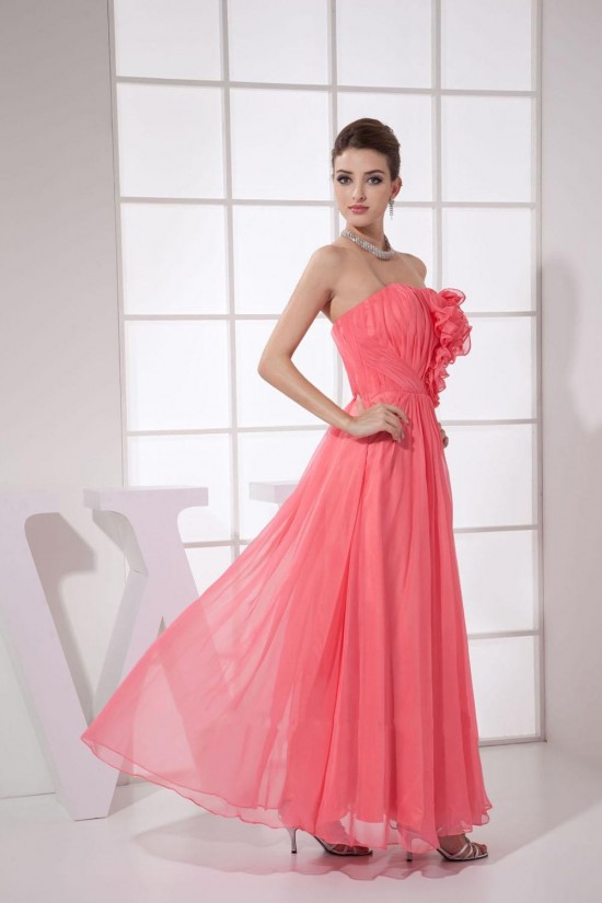 A-Line Strapless Long Chiffon Bridesmaid Dresses/Wedding Party Dresses BD010448 A-Line Strapless Long Chiffon Bridesmaid Dresses/Wedding Party Dresses BD010448