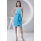 Short/Mini Halter Blue Chiffon Bridesmaid Dresses/Wedding Party Dresses BD010452