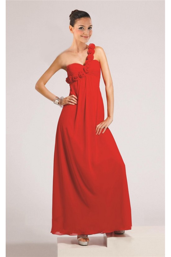 Empire One-Shoulder Floor-Length Chiffon Bridesmaid Dresses/Wedding Party Dresses/Maternity Dresses BD010457 Empire One-Shoulder Floor-Length Chiffon Bridesmaid Dresses/Wedding Party Dresses/Maternity Dresses BD010457