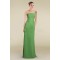Sheath/Column Strapless Green Floor-Length Chiffon Bridesmaid Dresses/Wedding Party Dresses BD010464