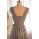A-Line Grey Chiffon Floor-Length Bridesmaid Dresses/Wedding Party Dresses BD010500