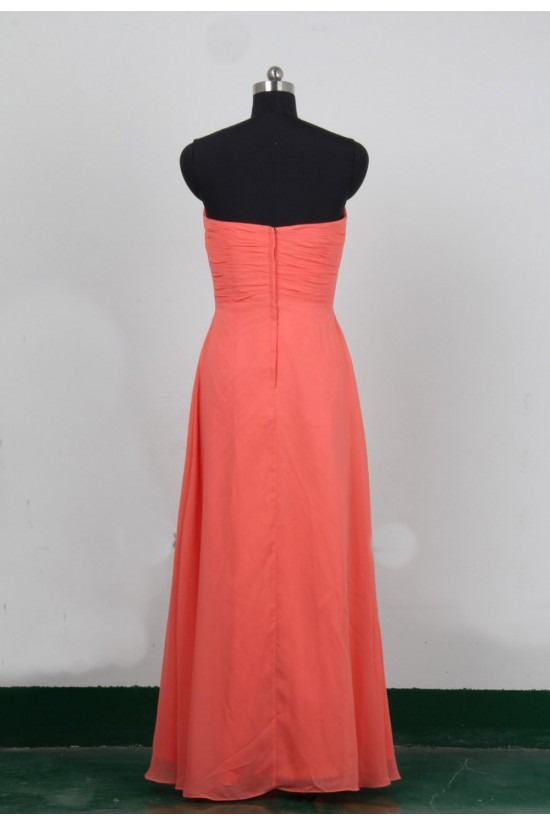 A-Line Sweetheart Long Chiffon Bridesmaid Dresses/Evening Dresses BD010518