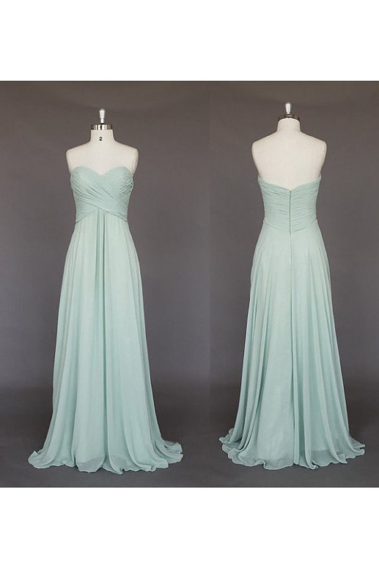 A-Line Sweetheart Long Chiffon Bridesmaid Dresses/Evening Dresses BD010518