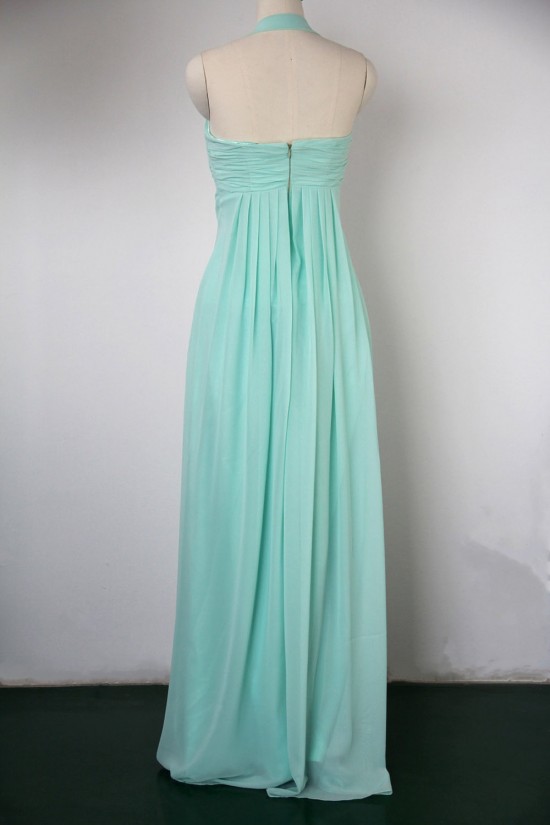 Empire Halter Long Blue Chiffon Bridesmaid Dresses/Evening Dresses/Maternity Dresses BD010534 Empire Halter Long Blue Chiffon Bridesmaid Dresses/Evening Dresses/Maternity Dresses BD010534