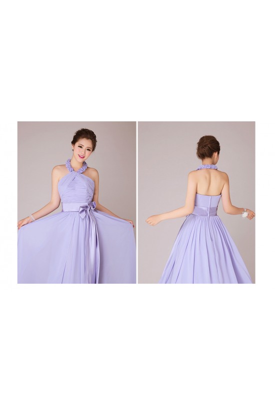 A-Line Halter Long Chiffon Bridesmaid Dresses/Evening Dresses BD010552 A-Line Halter Long Chiffon Bridesmaid Dresses/Evening Dresses BD010552