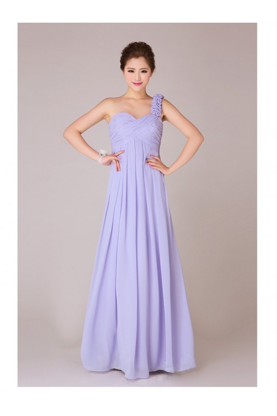 Empire One-Shoulder Long Chiffon Bridesmaid Dresses/Evening Dresses/Maternity Dresses BD010555 Empire One-Shoulder Long Chiffon Bridesmaid Dresses/Evening Dresses/Maternity Dresses BD010555