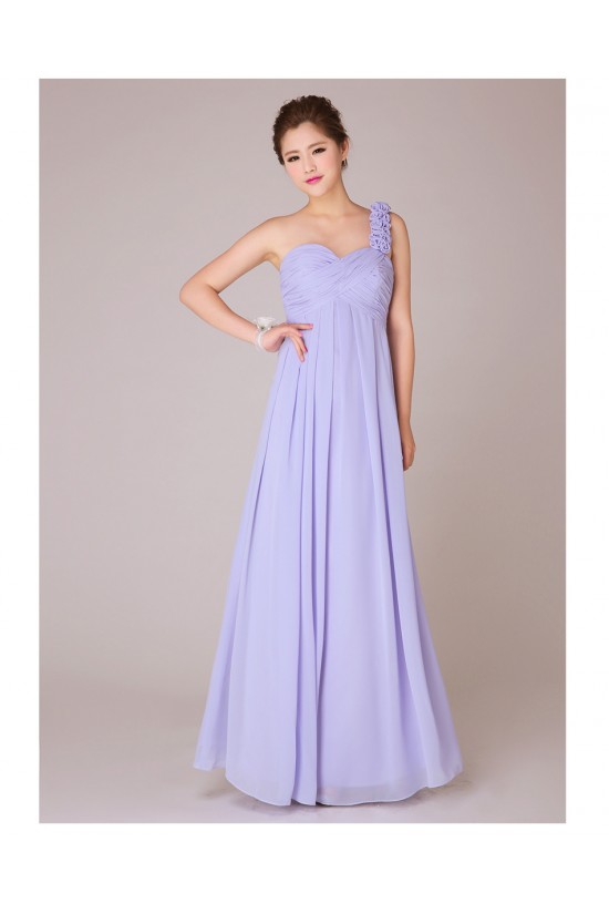 Empire One-Shoulder Long Chiffon Bridesmaid Dresses/Evening Dresses/Maternity Dresses BD010555 Empire One-Shoulder Long Chiffon Bridesmaid Dresses/Evening Dresses/Maternity Dresses BD010555