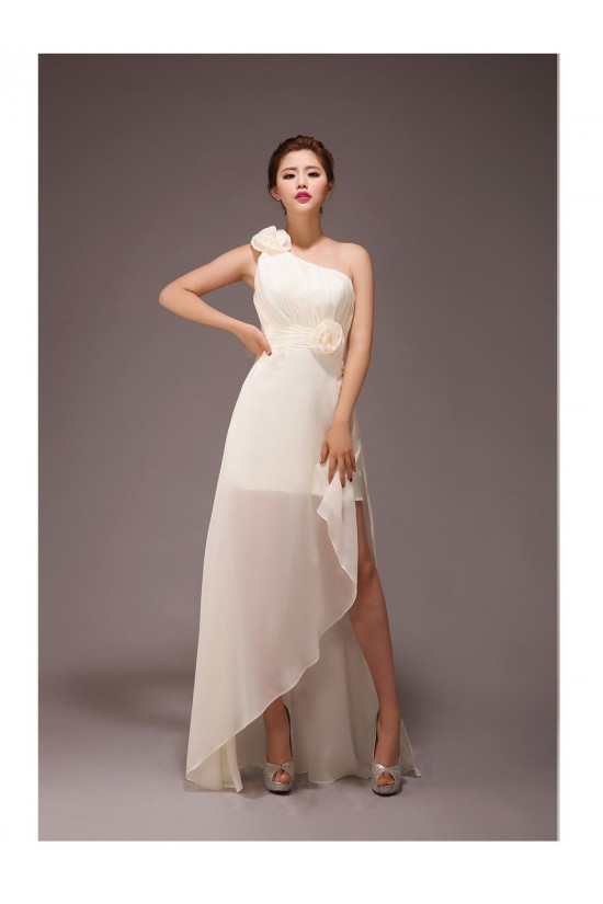 A-Line High Low One-Shoulder Chiffon Bridesmaid Dresses/Evening Dresses BD010558 A-Line High Low One-Shoulder Chiffon Bridesmaid Dresses/Evening Dresses BD010558
