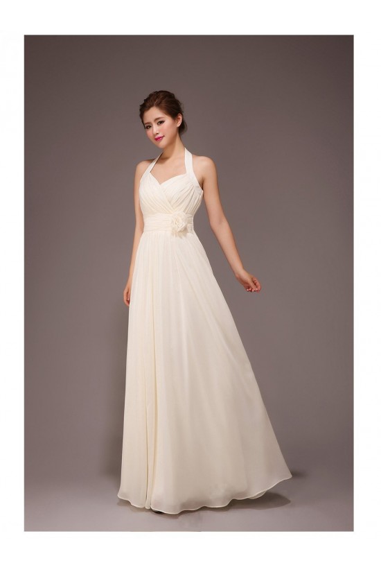 A-Line Halter Long Chiffon Bridesmaid Dresses/Evening Dresses BD010559 A-Line Halter Long Chiffon Bridesmaid Dresses/Evening Dresses BD010559