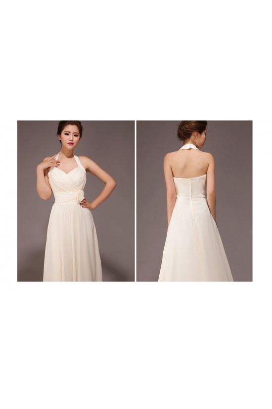 A-Line Halter Long Chiffon Bridesmaid Dresses/Evening Dresses BD010559 A-Line Halter Long Chiffon Bridesmaid Dresses/Evening Dresses BD010559