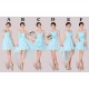 A-Line Short Blue Chiffon Bridesmaid Dresses/Evening Dresses BD010564