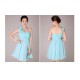 A-Line One-Shoulder Short Blue Chiffon Bridesmaid Dresses/Evening Dresses BD010565 A-Line One-Shoulder Short Blue Chiffon Bridesmaid Dresses/Evening Dresses BD010565