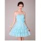 A-Line Strapless Short Blue Chiffon Bridesmaid Dresses/Evening Dresses BD010567 A-Line Strapless Short Blue Chiffon Bridesmaid Dresses/Evening Dresses BD010567