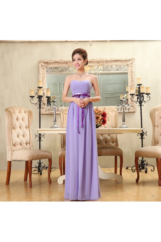 A-Line Strapless Long Purple Chiffon Bridesmaid Dresses/Evening Dresses BD010571 A-Line Strapless Long Purple Chiffon Bridesmaid Dresses/Evening Dresses BD010571