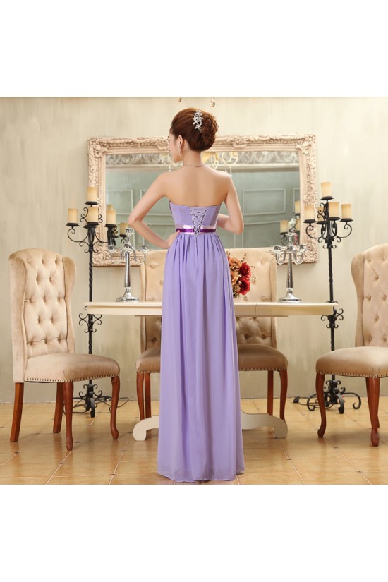 A-Line Strapless Long Purple Chiffon Bridesmaid Dresses/Evening Dresses BD010571 A-Line Strapless Long Purple Chiffon Bridesmaid Dresses/Evening Dresses BD010571