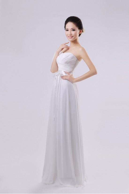 A-Line Strapless Long Chiffon Bridesmaid Dresses/Evening Dresses BD010577 A-Line Strapless Long Chiffon Bridesmaid Dresses/Evening Dresses BD010577