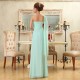 A-Line One-Shoulder Beaded Long Green Chiffon Bridesmaid Dresses/Evening Dresses BD010582 A-Line One-Shoulder Beaded Long Green Chiffon Bridesmaid Dresses/Evening Dresses BD010582