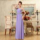 A-Line One-Shoulder Beaded Long Lilac Chiffon Bridesmaid Dresses/Evening Dresses BD010583 A-Line One-Shoulder Beaded Long Lilac Chiffon Bridesmaid Dresses/Evening Dresses BD010583