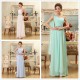 A-Line One-Shoulder Beaded Long Red Chiffon Bridesmaid Dresses/Evening Dresses BD010586