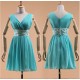 A-Line V-Neck Short Chiffon Bridesmaid Dresses/Evening Dresses BD010595 A-Line V-Neck Short Chiffon Bridesmaid Dresses/Evening Dresses BD010595
