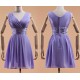 A-Line V-Neck Short Chiffon Bridesmaid Dresses/Evening Dresses BD010595 A-Line V-Neck Short Chiffon Bridesmaid Dresses/Evening Dresses BD010595