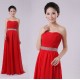 A-Line Strapless Long Red Chiffon Bridesmaid Dresses/Evening Dresses BD010601 A-Line Strapless Long Red Chiffon Bridesmaid Dresses/Evening Dresses BD010601