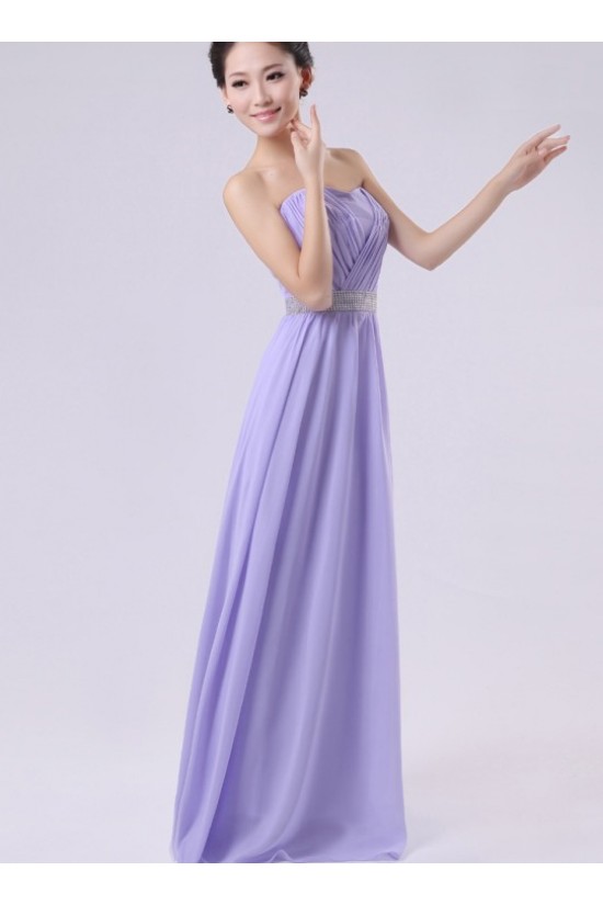 A-Line Strapless Long Purple Chiffon Bridesmaid Dresses/Evening Dresses BD010602 A-Line Strapless Long Purple Chiffon Bridesmaid Dresses/Evening Dresses BD010602